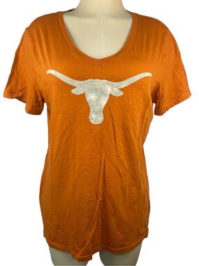 We Are Texas Women's V-Neck Longhorn Graphic Tee - Orange XL